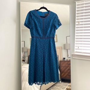 J. Crew Classic Lace Midi Dress